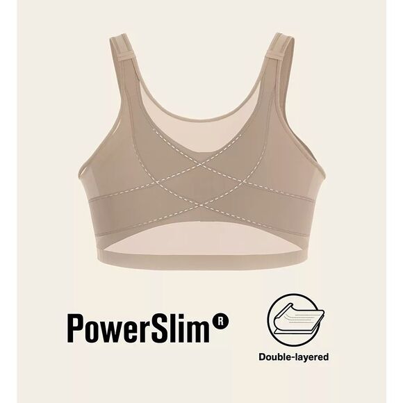 Leonisa NWT Posture Corrector Back Support Wireless Bra Light Beige/Nude 34D - Picture 5 of 6